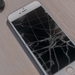 photo of a broken iphone